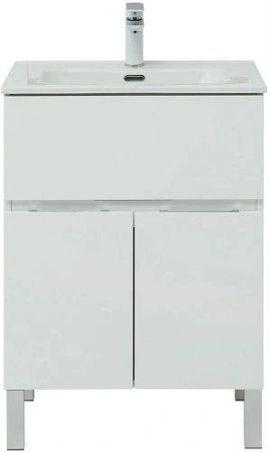 Тумба под раковину Aquanet Алвита New 60 1 ящик, 2 дверцы, белый матовый 00277546 Тумба под раковину Aquanet Алвита New 60 1 ящик, 2 дверцы, белый матовый 00277546