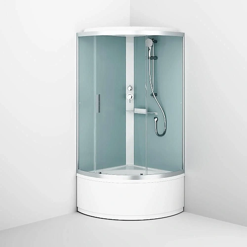 Душевая кабина AM.PM X-Joy W88C-401A-090WT 90x90, четверть круга, профиль белый, стекло прозрачное Душевая кабина AM.PM X-Joy W88C-401A-090WT 90x90, четверть круга, профиль белый, стекло прозрачное