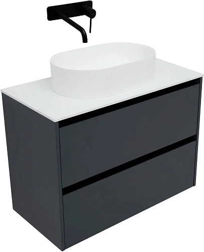 Тумба под раковину Allen Brau Activity 90 1.34005.AM антрацит матовый/черный брашированный Тумба под раковину Allen Brau Activity 90 1.34005.AM антрацит матовый/черный брашированный
