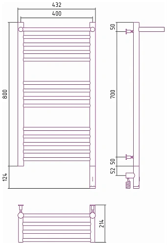 Полотенцесушитель электрический Сунержа Богема с полкой 3.0 800х400 / МЭМ правый 032-5807-8040 Матов Полотенцесушитель электрический Сунержа Богема с полкой 3.0 800х400 / МЭМ правый 032-5807-8040 Матов