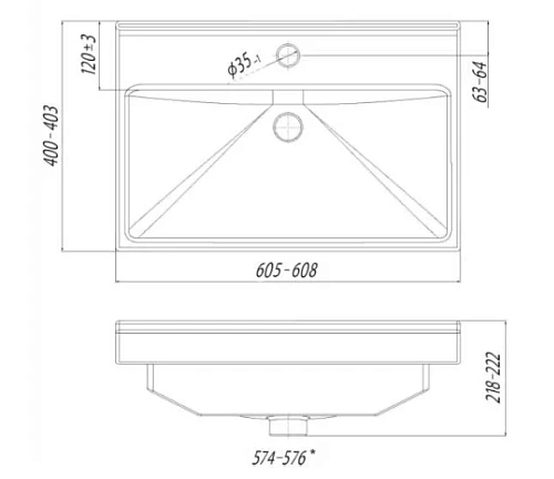 Раковина Aquaton Fest 60 1AX167WBXX000 Раковина Aquaton Fest 60 1AX167WBXX000