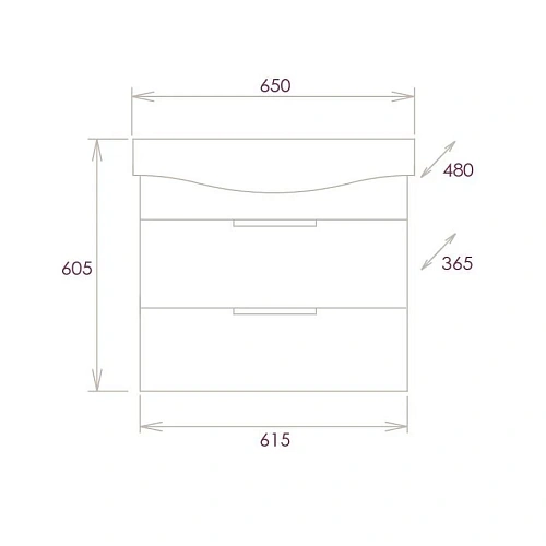 Тумба под раковину Onika ДЕВИС 65.13 бетон чикаго 106546 Тумба под раковину Onika ДЕВИС 65.13 бетон чикаго 106546