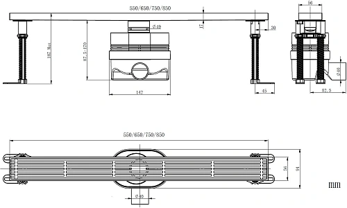 Душевой лоток Allen Brau Reality 9.50028.BN 650 никель браш Душевой лоток Allen Brau Reality 9.50028.BN 650 никель браш