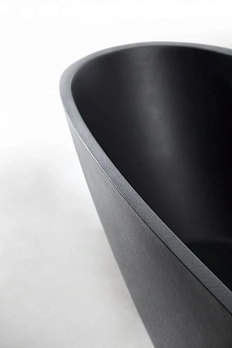 Ванна отдельностоящая ABBER AM9911B 170x75 универсальная, черная матовая, искусственный камень Ванна отдельностоящая ABBER AM9911B 170x75 универсальная, черная матовая, искусственный камень