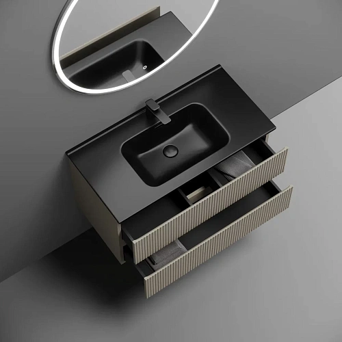 Тумба под раковину Sancos Snob T SNT90CE 890х445х500 Beige Soft, подвесная Тумба под раковину Sancos Snob T SNT90CE 890х445х500 Beige Soft, подвесная