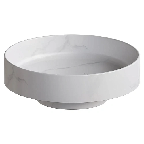 Раковина Boheme Corian 400x130 Calacatta 801-CLCT накладная Раковина Boheme Corian 400x130 Calacatta 801-CLCT накладная