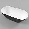 Картинка анонса товара «ванна из искусственного камня whitecross coral a 165x75 (черный/белый мат) искусственный камень 0213 0213.165075.20100»