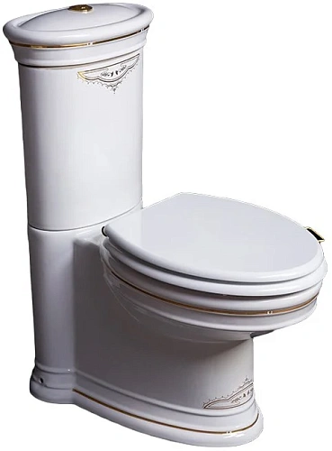 Унитаз напольный Boheme GOLD Puro с узором без сиденья 959-G с бачком Унитаз напольный Boheme GOLD Puro с узором без сиденья 959-G с бачком