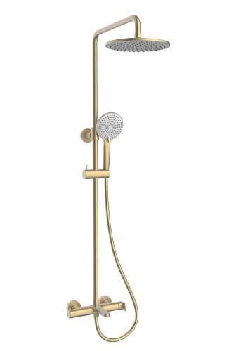 Душевая система Vincea Rondo VSFS-1R1BG с изливом, брашированное золото Душевая система Vincea Rondo VSFS-1R1BG с изливом, брашированное золото