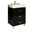 Тумба с раковиной Aquaton Америна 80 М (1A1691K1AM950) черная Тумба с раковиной Aquaton Америна 80 М (1A1691K1AM950) черная