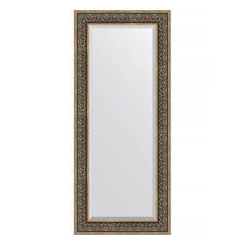 Зеркало в багетной раме Evoform Exclusive BY 3553 64 x 149 см, вензель серебряный Зеркало в багетной раме Evoform Exclusive BY 3553 64 x 149 см, вензель серебряный