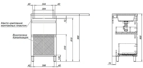 Тумба под раковину Aquanet Вега 48 белый глянец 00329123 напольная Тумба под раковину Aquanet Вега 48 белый глянец 00329123 напольная