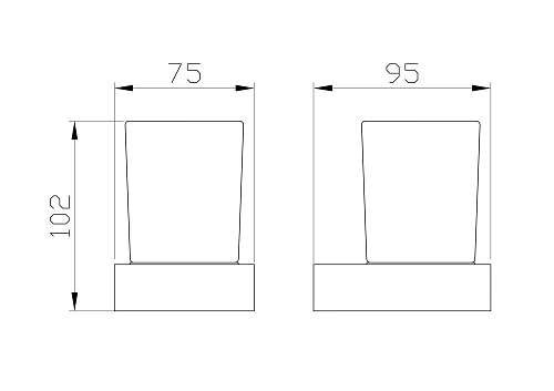 Стакан Wonzon & Woghand хром (WW-9521) Стакан Wonzon & Woghand хром (WW-9521)