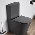 Унитаз напольный CeramaLux 2179 XMDH темно-серый матовый с крышкой микролифт Унитаз напольный CeramaLux 2179 XMDH темно-серый матовый с крышкой микролифт