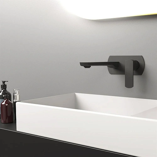 Смеситель для раковины Vincea Next VBFW-1N1MB встраиваемый черный Смеситель для раковины Vincea Next VBFW-1N1MB встраиваемый черный