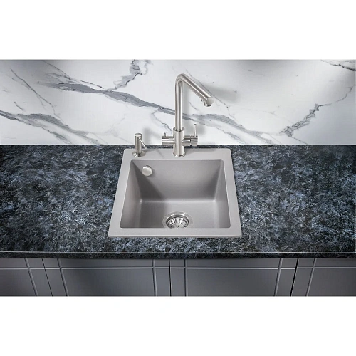 Кухонная мойка Milacio Murcia 42 Cuarzo (MC.77043), серый металлик Кухонная мойка Milacio Murcia 42 Cuarzo (MC.77043), серый металлик