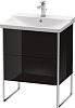 Картинка анонса товара «тумба под раковину duravit xsquare xs446004040 напольная 61 см черный глянцевый»