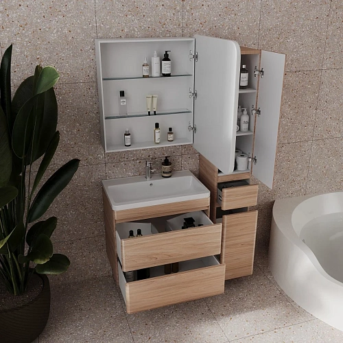 Тумба под раковину Style Line Атлантика 70, Люкс ясень перламутр, PLUS подвесная СС-00002341 Тумба под раковину Style Line Атлантика 70, Люкс ясень перламутр, PLUS подвесная СС-00002341