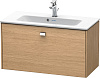 Картинка анонса товара «тумба под раковину duravit brioso br401101052 подвесная 82 см европейский дуб»