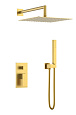 Детальная картинка товара «душевая система boheme qubic matt gold встраиваемая 474-3-mg золото-матовый»