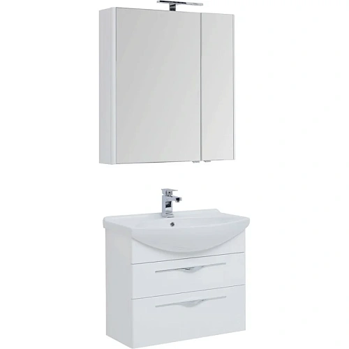 Комплект мебели Aquanet Ирвин 75 белый 00210253 Комплект мебели Aquanet Ирвин 75 белый 00210253