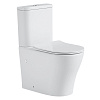 Картинка анонса товара «унитаз напольный black&amp;white w-7792 p-trap / geberit/ rimless / anti-dirt (665x360x840) компакт 7792w»