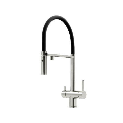 Смеситель для кухни SANCOS Imola SC4010BNbh с возможностью подключения фильтра для воды, брашированный никель с черным изливом Смеситель для кухни SANCOS Imola SC4010BNbh с возможностью подключения фильтра для воды, брашированный никель с черным изливом