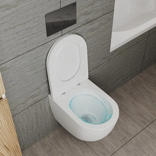 Унитаз подвесной Sintesi Hurricane SIN-TS-EVI-152 безободковый, сиденье дюропласт микролифт Унитаз подвесной Sintesi Hurricane SIN-TS-EVI-152 безободковый, сиденье дюропласт микролифт