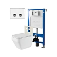 Комплект инсталляции Point Элемент П PN45121 с клавишей смыва Венера, белый/хром, PN44071WC и унитазом Аврора PN41101 белый с сиденьем микролифт Комплект инсталляции Point Элемент П PN45121 с клавишей смыва Венера, белый/хром, PN44071WC и унитазом Аврора PN41101 белый с сиденьем микролифт