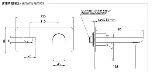 Смеситель для раковины Remer Infinity I15KB Смеситель для раковины Remer Infinity I15KB