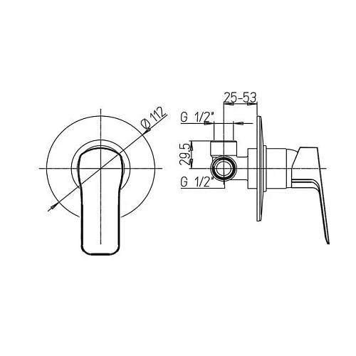 Смеситель для душа Paini Viva Style P4CR690 встраиваемый, хром Смеситель для душа Paini Viva Style P4CR690 встраиваемый, хром