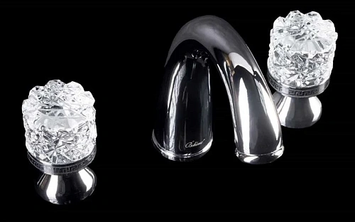 Смеситель для раковины Boheme CRYSTAL хром (двуручковый) 277-CRST на 3 отверстия Смеситель для раковины Boheme CRYSTAL хром (двуручковый) 277-CRST на 3 отверстия