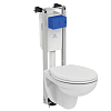 Картинка анонса товара «комплект 3 в 1 ideal standard w660101 инсталляция prosys eco frame m e233267 с подвесным унитазом eu»