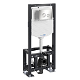 Детальная картинка товара «инсталляция для унитаза wasserkraft dill 61tlt.010.me.bn01 с клавишей смыва никель»