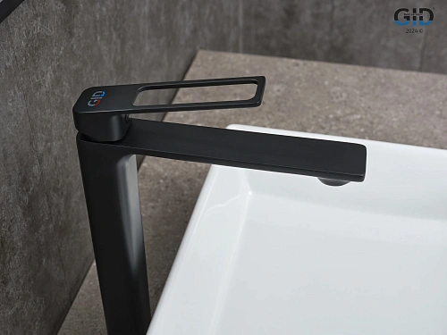 Смеситель для раковины Gid Niagara L057-BM-D L057BMD черный матовый Смеситель для раковины Gid Niagara L057-BM-D L057BMD черный матовый