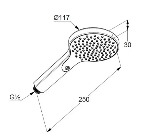 Душевая лейка Kludi DIVE 6981005-00 хром Душевая лейка Kludi DIVE 6981005-00 хром