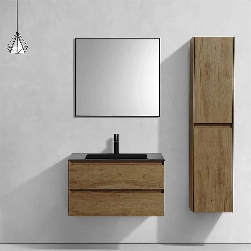 Тумба под раковину Vincea Luka 800 подвесная, 2 выкатных ящика soft-close, T.Oak VMC-2L800TO Тумба под раковину Vincea Luka 800 подвесная, 2 выкатных ящика soft-close, T.Oak VMC-2L800TO