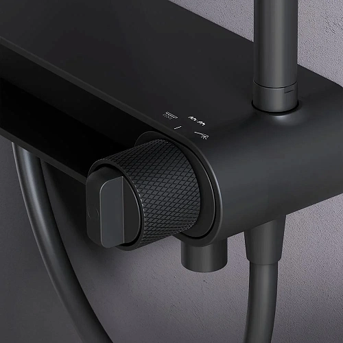 Душевая система AM.PM X-Joy F0785A722 верхний душ 220мм черный Душевая система AM.PM X-Joy F0785A722 верхний душ 220мм черный