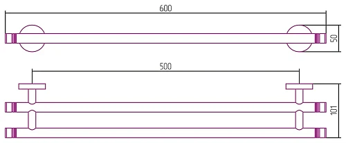 Полотенцедержатель Сунержа КАНЬОН двойной / L 600 03-3002-0600 Золото Полотенцедержатель Сунержа КАНЬОН двойной / L 600 03-3002-0600 Золото