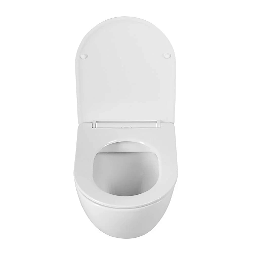 Унитаз подвесной BelBagno SFERA-R BB046CHR/SC безободковый c сиденьем Унитаз подвесной BelBagno SFERA-R BB046CHR/SC безободковый c сиденьем