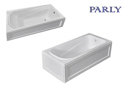 Акриловая ванна Parly ORTIZ CT10817 1500x700x580 с каркасом приставная, белая Акриловая ванна Parly ORTIZ CT10817 1500x700x580 с каркасом приставная, белая