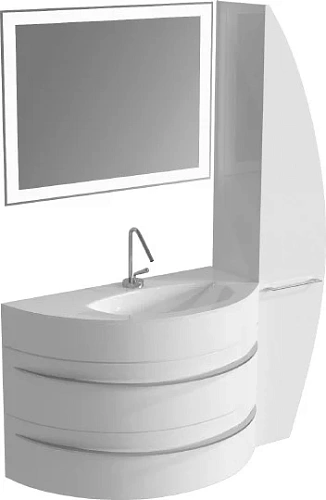 Шкаф-пенал De Aqua Эскалада RS1 R белый 00167496 Шкаф-пенал De Aqua Эскалада RS1 R белый 00167496