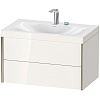 Картинка анонса товара «тумба с раковиной duravit xviu xv4615eb122c 80 см белый глянцевый»
