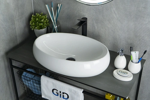 Раковина Gid N9030a 51114 накладная белая 60x41x15 Раковина Gid N9030a 51114 накладная белая 60x41x15