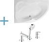 Акриловая ванна Aquanet Capri 170x110 L (каркас + смеситель Grohe BauEdge 2511700A) 00203914 + 00155683 + 00240613