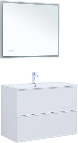 Тумба под раковину Aquanet Арт 90 белый матовый 00313256 напольная/подвесная Тумба под раковину Aquanet Арт 90 белый матовый 00313256 напольная/подвесная