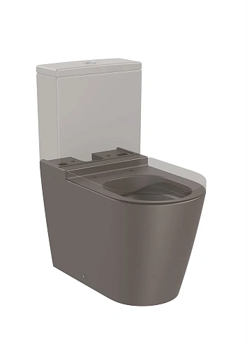 Чаша напольного унитаза Roca Inspira Round 645 Rimless, BTW, кофейный 342526660 Чаша напольного унитаза Roca Inspira Round 645 Rimless, BTW, кофейный 342526660