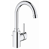 Картинка анонса товара «смеситель для раковины grohe concetto с донным клапаном, высокий излив, хром (32629001)»