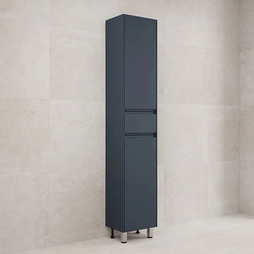 Шкаф-пенал Style Line ЛИМА 36 ЛС-00002388 напольный, PLUS, эмаль, графит Шкаф-пенал Style Line ЛИМА 36 ЛС-00002388 напольный, PLUS, эмаль, графит