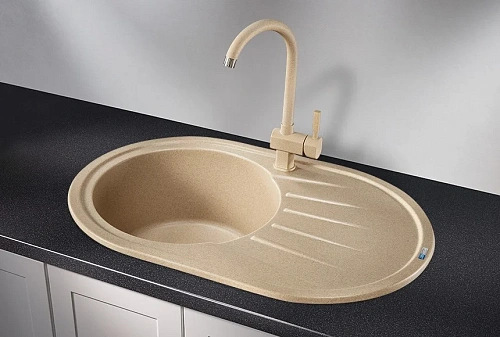 Кухонная мойка Granula 7601, БЕЖЕВЫЙ, СтандАРТ кварц 760х500 Кухонная мойка Granula 7601, БЕЖЕВЫЙ, СтандАРТ кварц 760х500